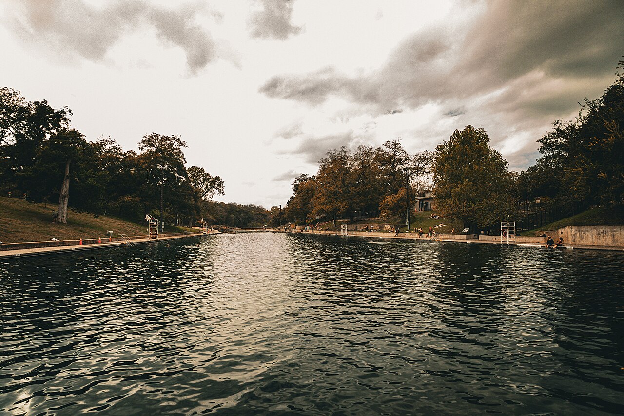 Barton Springs Pool in Zilker Park — spring-fed swimming pool open year-round