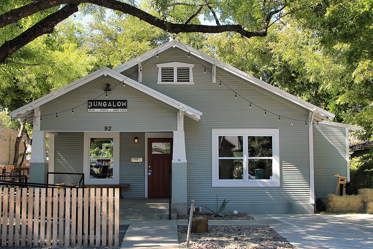 Rainey Street bar district in Austin — the default first-date strip many singles cycle through