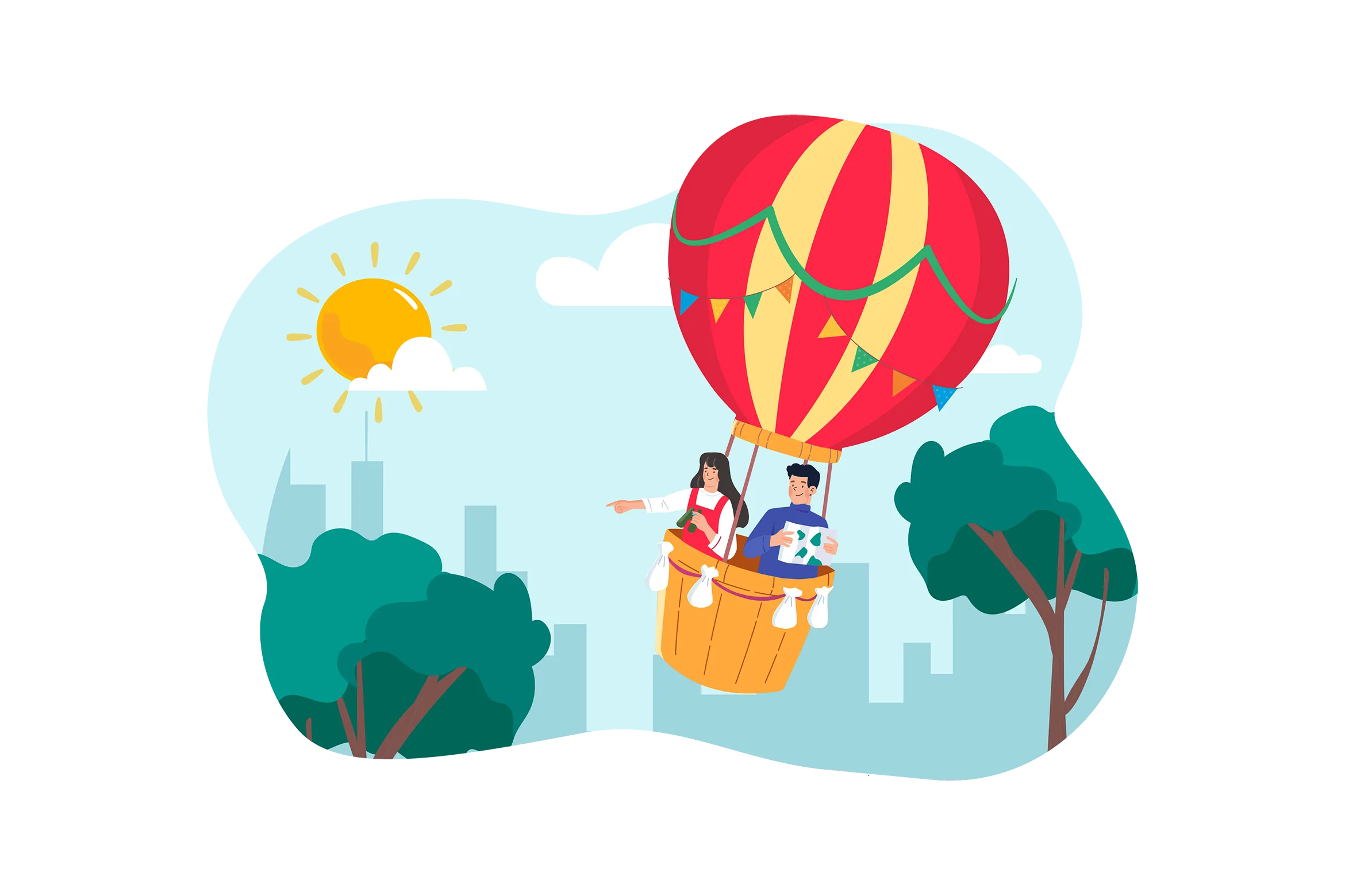 Hot air balloon ride — a memorable summer adventure date